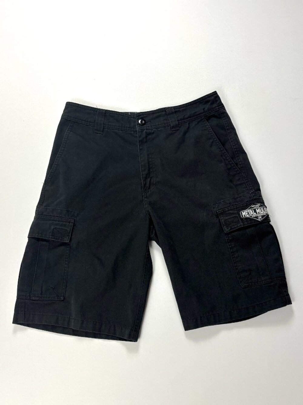 Metal Mulisha Mens Cargo Shorts Black Sz 31 World Domination Extreme Sports